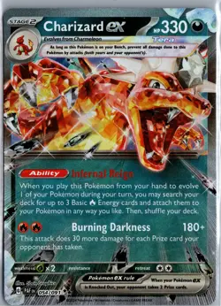 CHARIZARD EX PALDEAN FATES 054 DOUBLE RARE NM/M - Image 1