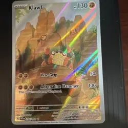 Pokemon Klawf SV01 Illustration Rare Full Art Holo 217/198 Basic HP130 - Image 1