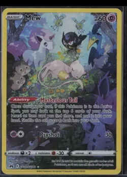 Pokemon TCG Mew GG10/GG70 Crown Zenith Galarian Gallery MINT CONDITION - Image 1