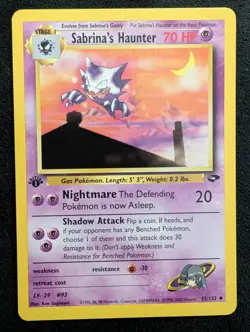 Sabrina's Haunter 1st Ed Gym Challenge NM! 55/132 - Image 1