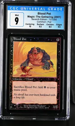 BLOOD PET 7th Edition Foil C CGC 9 MTG [Nostalgium] - Image 1
