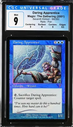 DARING APPRENTICE 7th Edition Foil Rare CGC 9 Q+ MTG [Nostalgium] - Image 1