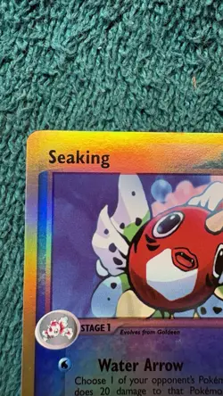Pokemon TCG Seaking EX Ruby & Sapphire (21/109) E-Reader Reverse Holo Rare - Image 4