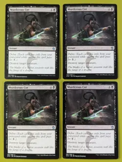 Murderous Cut x4 Khans of Tarkir 4x Playset Magic the Gathering MTG - Image 1