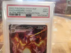 2022 Pokemon SWSH BSP FA/Charizard VMax Ultra Premium Collection #261 PSA 9 MINT - Image 4