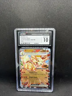Pokemon Arcanine ex Double Rare Tera Holo CGC 10 032/198 Scarlet & Violet 2023 - Image 1