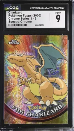2000 Topps Chrome Pokemon Spectra Chrome #6 Charizard CGC 9 Rare Refractor 🔥SSP - Image 1