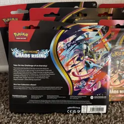 Pokemon TCG Chaos Rising 3-Pack Blister - NEW SEALED - IN HAND - LOT OF 5 - Image 3