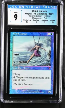 WIND DANCER 7th Edition Foil U CGC 9 Q++ MTG [Nostalgium] - Image 1