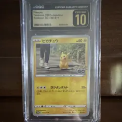 Pokemon Pikachu S10b Pokemon GO 027/071 Regular Japanese CGC Pristine 10 - Image 1