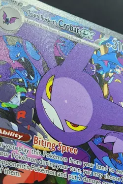 Team Rocket's Crobat ex 234/182 Pokemon Destined Rivals Full Art 2025 - NM - Image 2