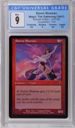 STORM SHAMAN 7th Edition Foil U CGC 9 MTG [Nostalgium] - Image 1