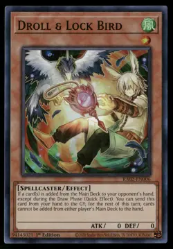 Droll & Lock Bird RA02-EN006 Super Rare Yu-Gi-Oh Near Mint - Image 1