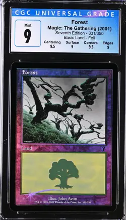 FOREST 7th Edition Foil CGC 9 Q++ MTG [Nostalgium] - Image 1