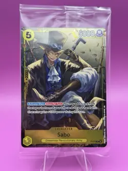 One Piece CCG Sabo Alternate Art Parallel P-073 Promo Card Sealed English Mint - Image 1