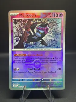 Munkidori 44/131 Poke Ball Reverse Holo Prismatic Evolutions Pokemon Card NM - Image 1