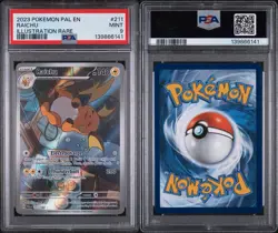 Pokemon Sv02: Paldea Evolved Raichu Holo Illustration Card 211/193 PSA 9 Mint - Image 3