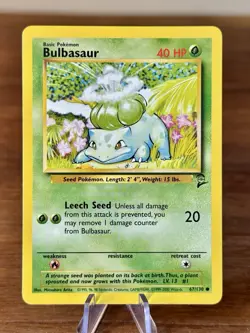 Bulbasaur 67/130 Base Set 2 - Common Pokemon Card - NM - Image 1