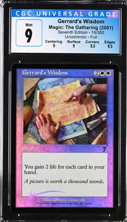 GERRARD'S WISDOM 7th Edition Foil U CGC 9 Q++ MTG [Nostalgium] - Image 1