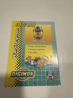 2001 Bandai Digimon TCG ID#90 WarGreymon Holo Card DP460 - Image 2