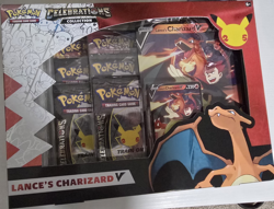 Pokemon TCG Celebrations Lance's Charizard V Collection Box 7 Cards 2021 - Image 1