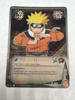 2006 Naruto CCG Very Rare S1 N019 Naruto Uzumaki Imposter! Foil Card - Image 1