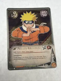 2006 Naruto CCG Very Rare S1 N019 Naruto Uzumaki Imposter! Foil Card - Image 2