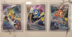 Pokemon First Partner Illustration Collection Sinnoh Region Starter 3 Cards - Image 1
