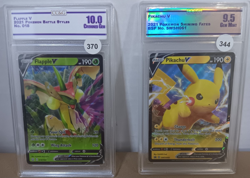 2021 Pokemon TCG Graded 2-Card Lot Flapple V 018 & Pikachu V SWSH061 - Image 1