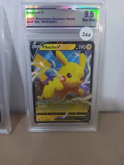 2021 Pokemon TCG Graded 2-Card Lot Flapple V 018 & Pikachu V SWSH061 - Image 3