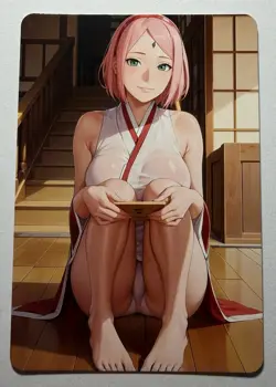 SEXY HEROINE WAIFU Sakura NARUTO ACG PREMIUM HOLOFOIL CARD NM - Image 2