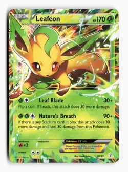Leafeon EX 10/83 Generations Holo Ultra Rare Pokemon Card MP - Image 1