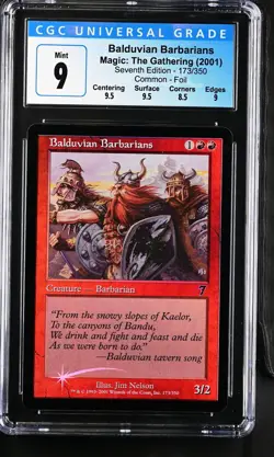 BALDUVIAN BARBARIANS 7th Edition Foil C CGC 9 MTG [Nostalgium] - Image 1