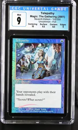 TELEPATHY 7th Edition Foil U CGC 9 MTG [Nostalgium] - Image 1