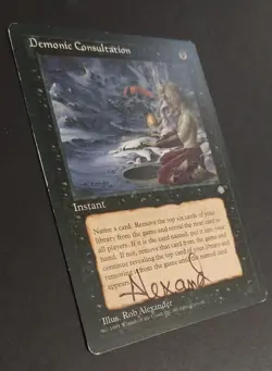 MTG - Magic: the Gathering - Demonic Consultation - Ice Age (LP) (SIGNED) - Image 2