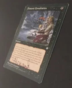 MTG - Magic: the Gathering - Demonic Consultation - Ice Age (LP) (SIGNED) - Image 3
