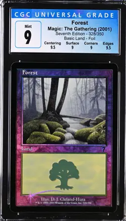 FOREST 7th Edition Foil CGC 9 Q++ MTG [Nostalgium] - Image 1