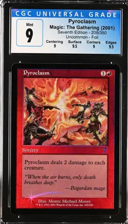 PYROCLASM 7th Edition Foil U CGC 9 Q++ MTG [Nostalgium] - Image 1