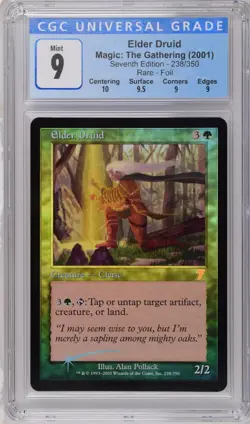 ELDER DRUID 7th Edition Foil Rare CGC 9 Q++ MTG [Nostalgium] - Image 1