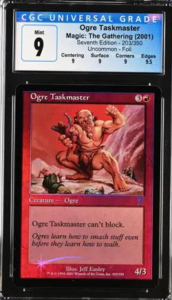 OGRE TASKMASTER 7th Edition Foil U CGC 9 Q+ MTG [Nostalgium] - Image 1