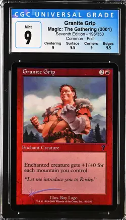 GRANITE GRIP 7th Edition Foil C CGC 9 Q++ MTG [Nostalgium] - Image 1