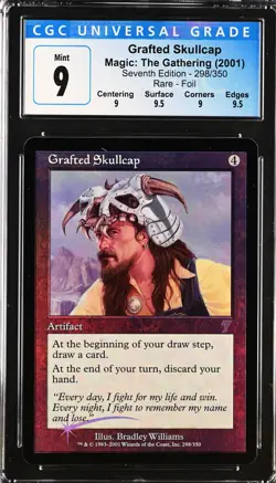 GRAFTED SKULLCAP 7th Edition Foil Rare CGC 9 Q++ MTG [Nostalgium] - Image 1