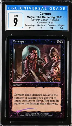 CORRUPT 7th Edition Foil C CGC 9 Q++ MTG [Nostalgium] - Image 1