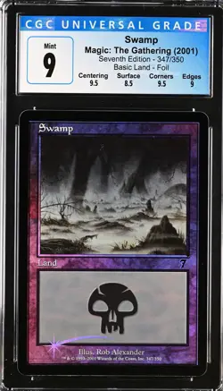 SWAMP 7th Edition Foil CGC 9 MTG [Nostalgium] - Image 1