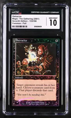 OSTRACIZE 7th Edition Foil C CGC 10 MTG [Nostalgium] - Image 1