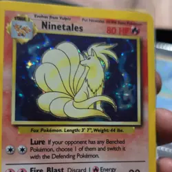 Wizards Pokemon TCG Ninetales 12/102 Base Set Holo Rare 80 HP EN 1999 Unlimited - Image 2
