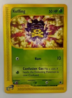 Pokemon TCG Koffing 114/165 Expedition - Regular Common - NM - Image 1