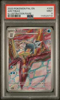 2023 POKEMON PAL EN-PALDEA EVOLVED ILLUSTRATION RARE #209 ARCTIBAX PSA 9 - Image 1
