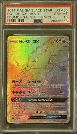 PSA 10 GEM Ho-Oh GX SM80 Black Star Promo Shining Legends Super Premium Pokemon - Image 1