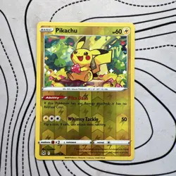 Pokemon TCG Pikachu 052/196 Lost Origin Regular Common Reverse Holo - Image 1